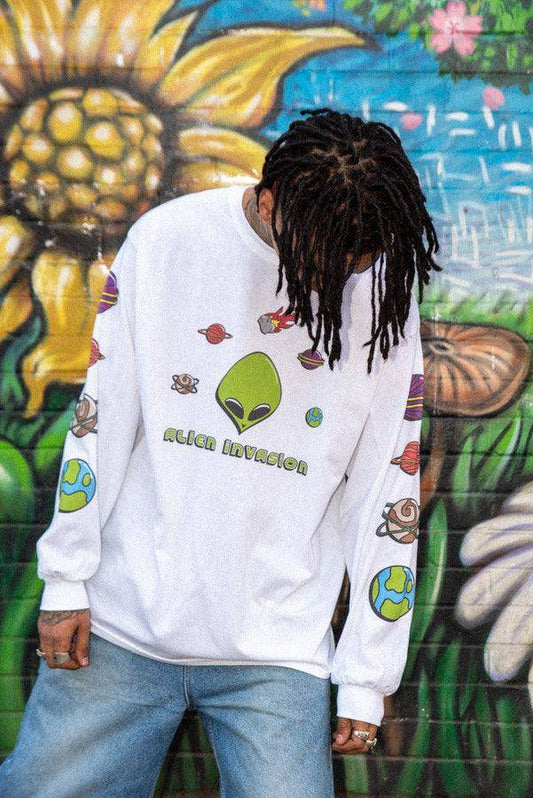 Hoodie in White with Blueberry Bubble Logo Print