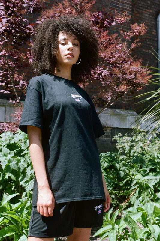 14 Zip Fleece in Black with Dream Sports Tonal Logo Embroidery