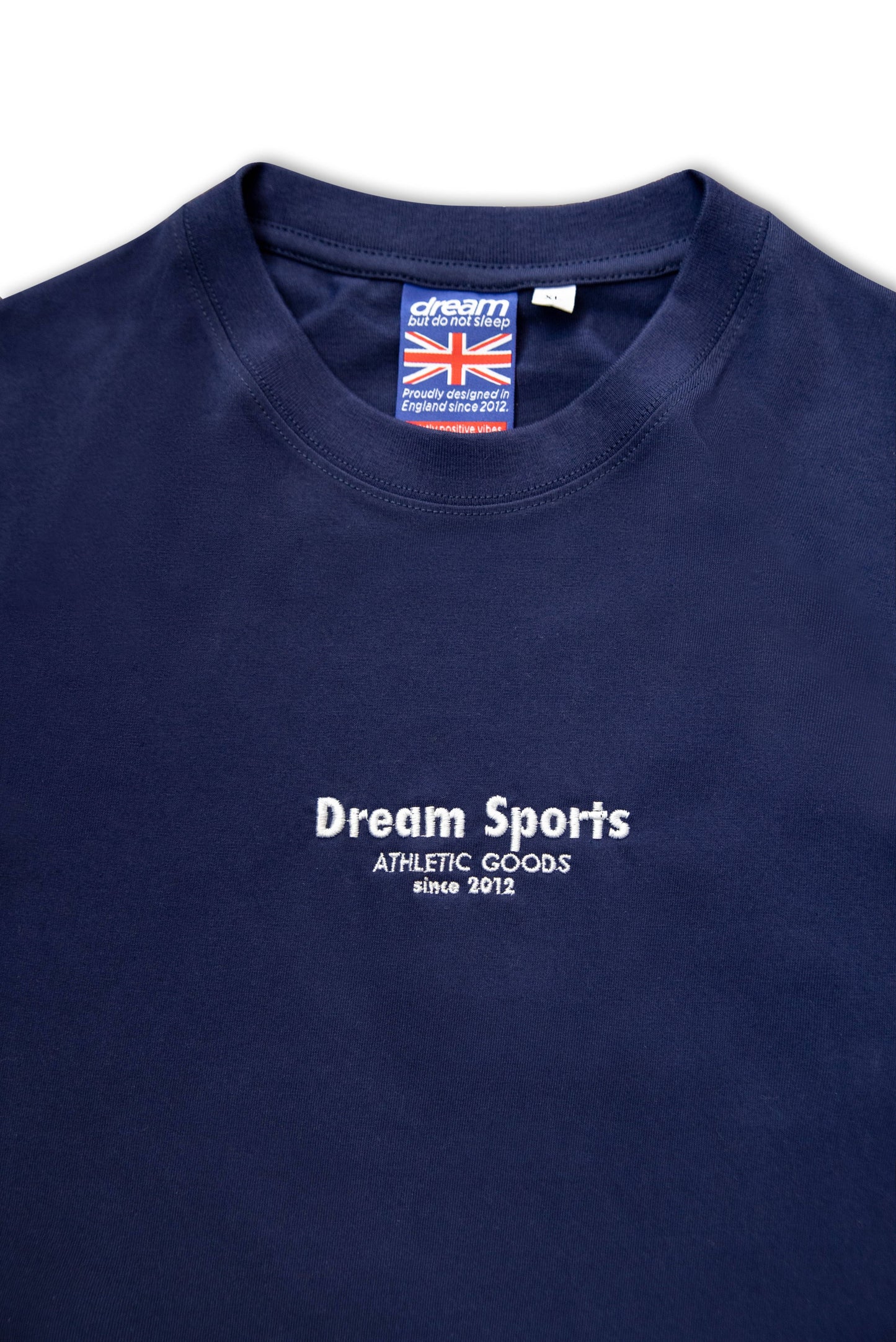 Premium Short Sleeved T-Shirt in Navy with Dream Sports Logo