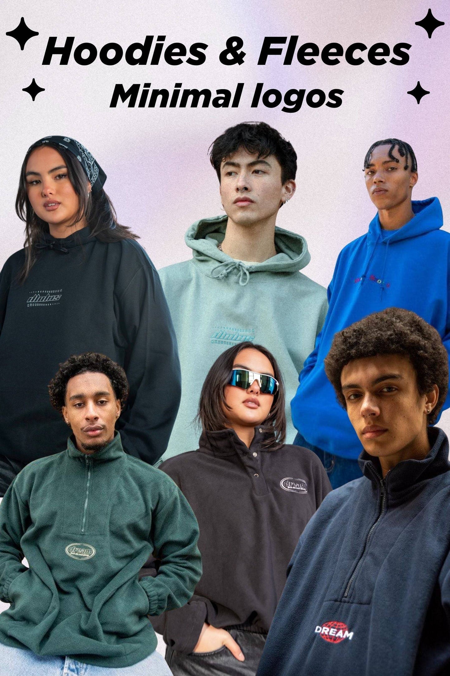Fleece & Hoodie Mystery Box 2.0 - Shop Now showcasing minimal logo hoodies and fleeces in various colors. Trendy unisex apparel for casual wear.