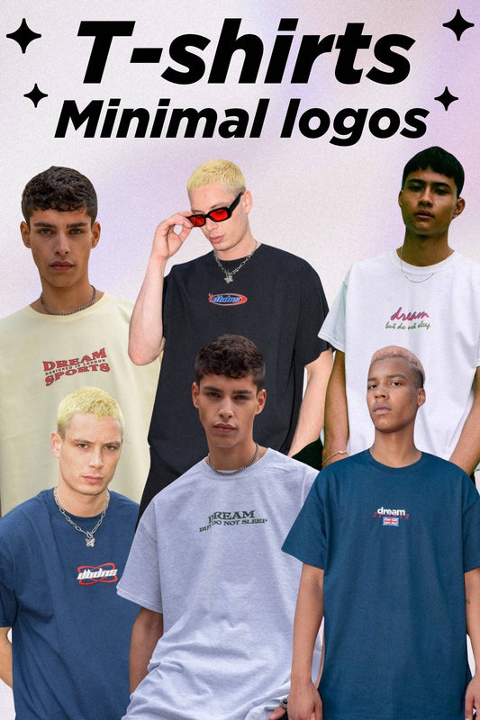 T-Shirt Mystery Box 2.0 showcasing short-sleeved tees with minimal logo designs in various colors. Ideal for subtle streetwear fashion lovers.