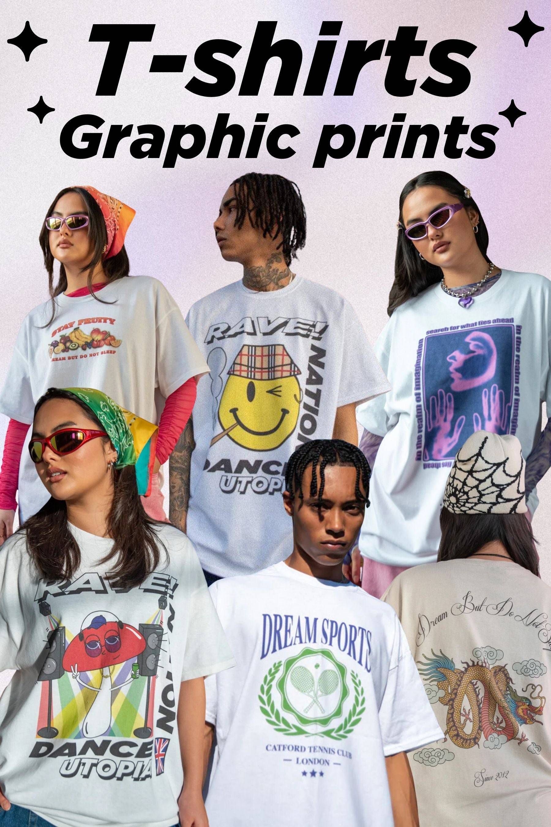 T-Shirt Mystery Box 2.0 includes bold graphic print short-sleeved tees with unique artwork. Perfect for expressive streetwear style.