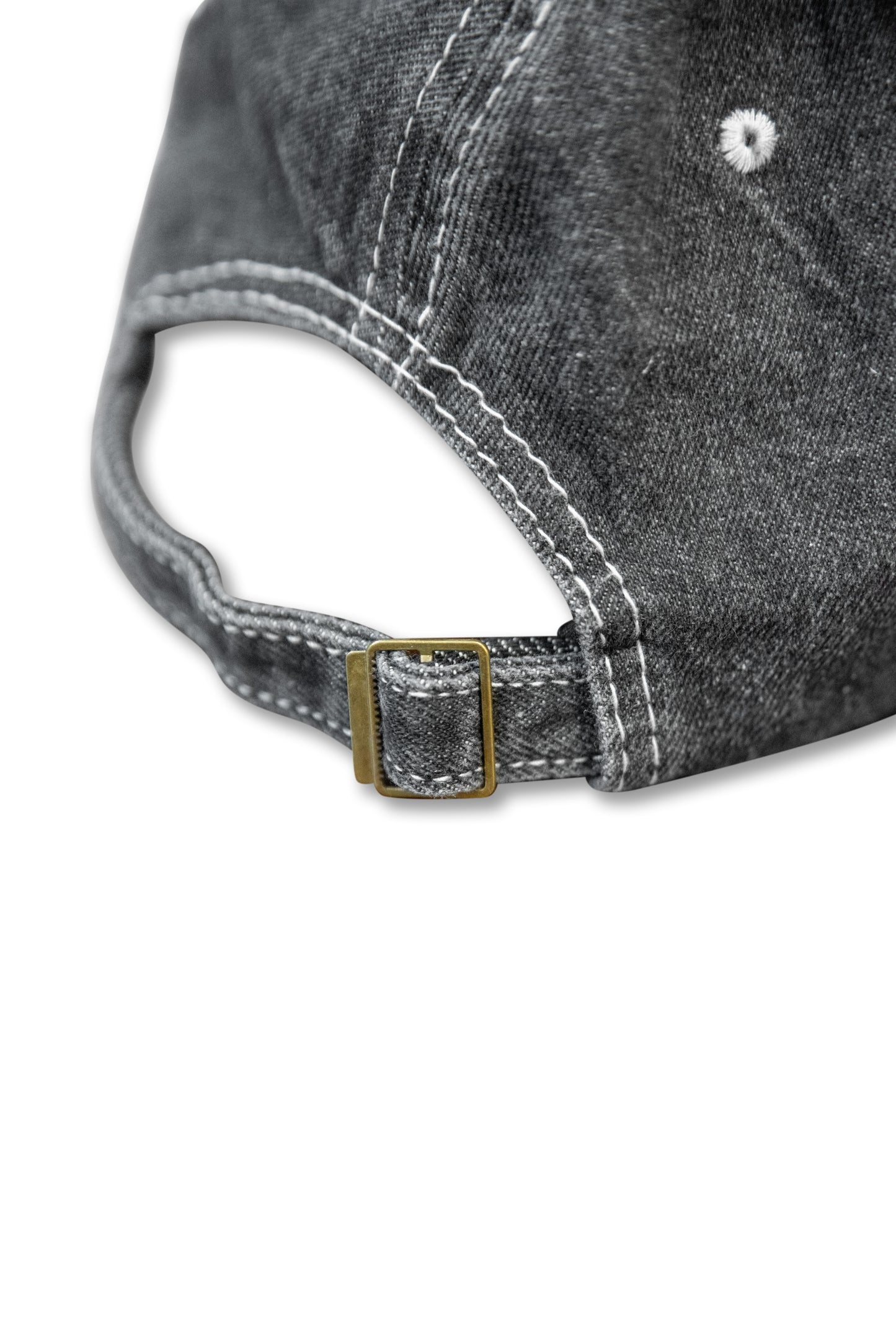 Cap In Black Y2K Distressed Denim Lollipop Embroidery