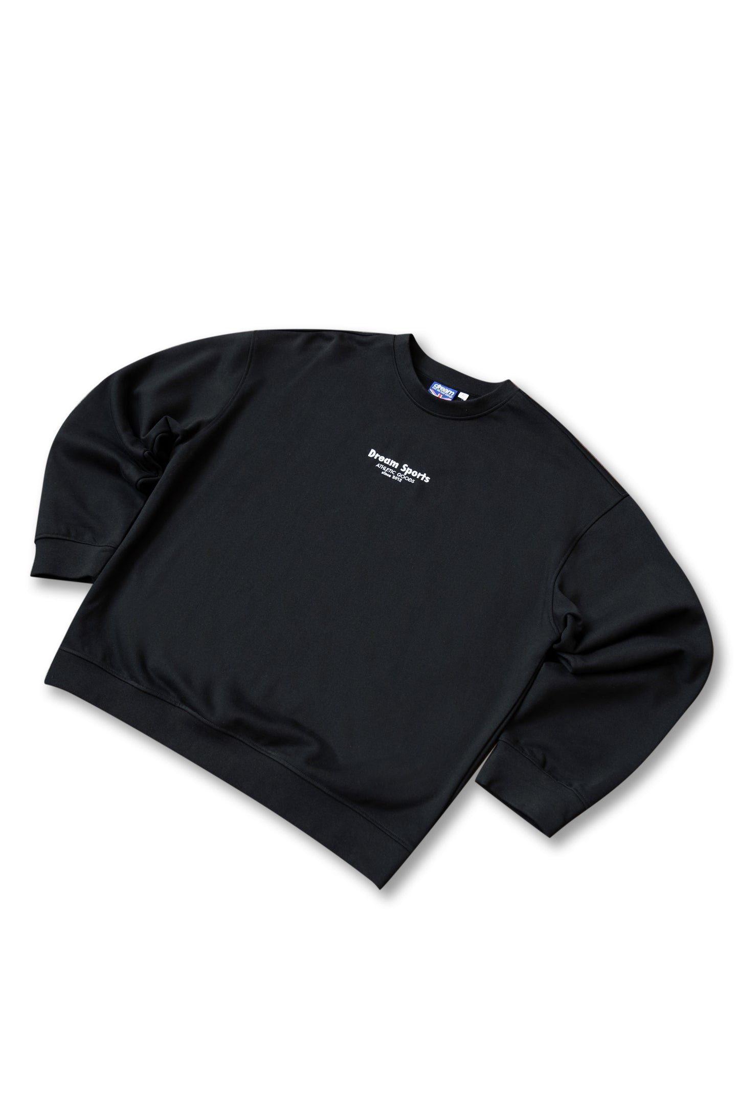 Premium Sweatshirt in Black with Dream Sports Logo Embroidery