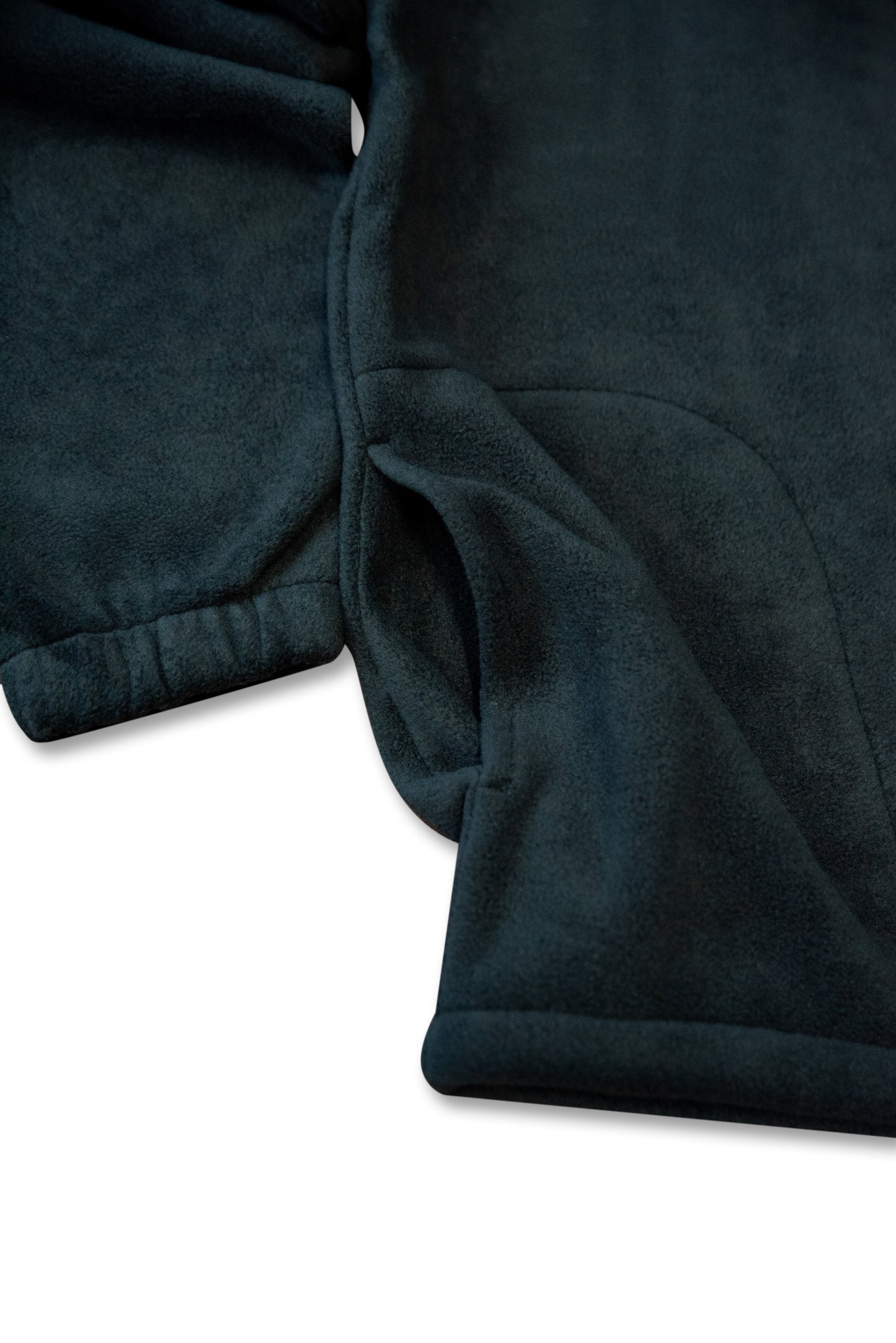 1/4 Zip Fleece in Black with Lollipop Embroidery