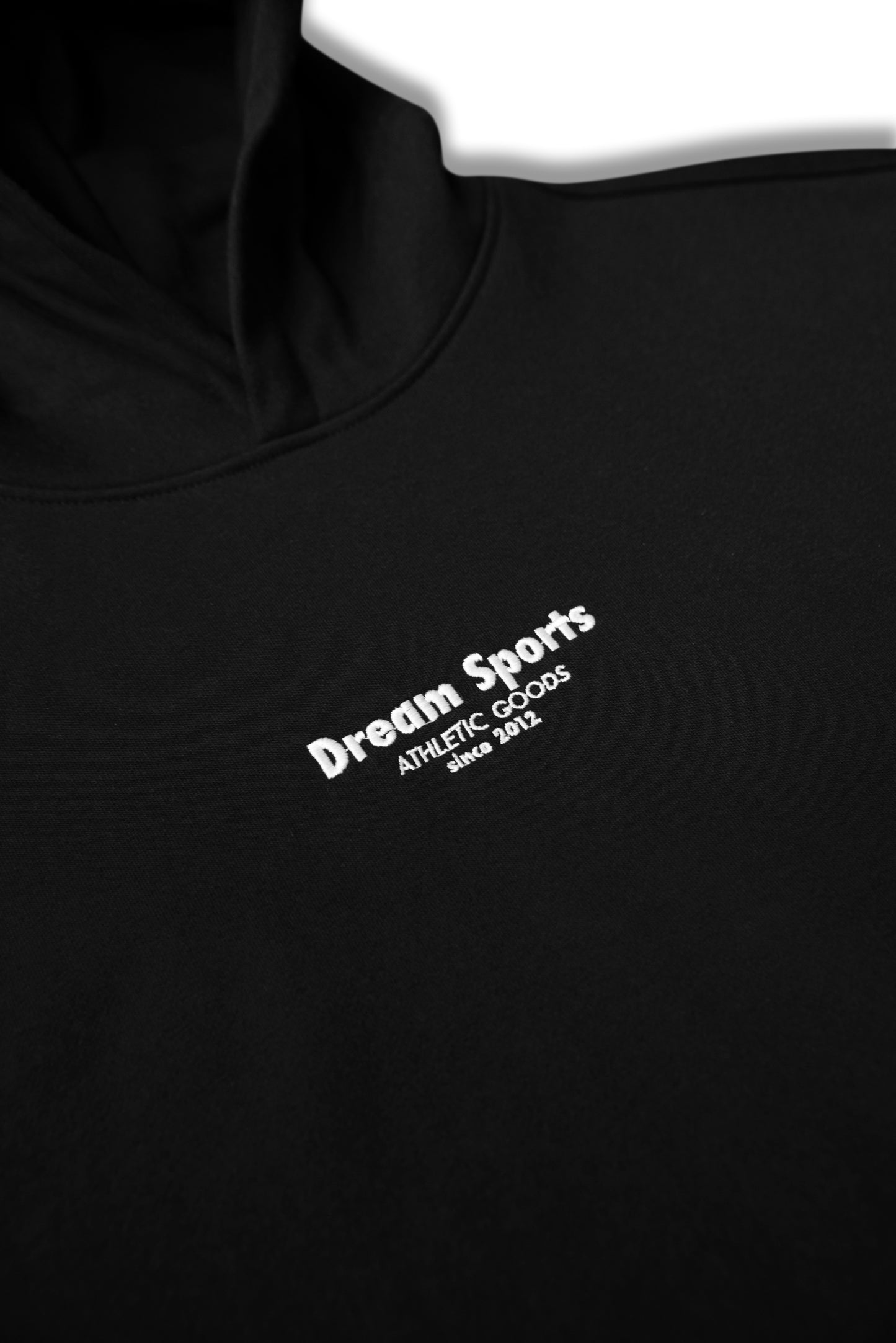 Premium Hoodie in Black with Dream Sports Logo Embroidery
