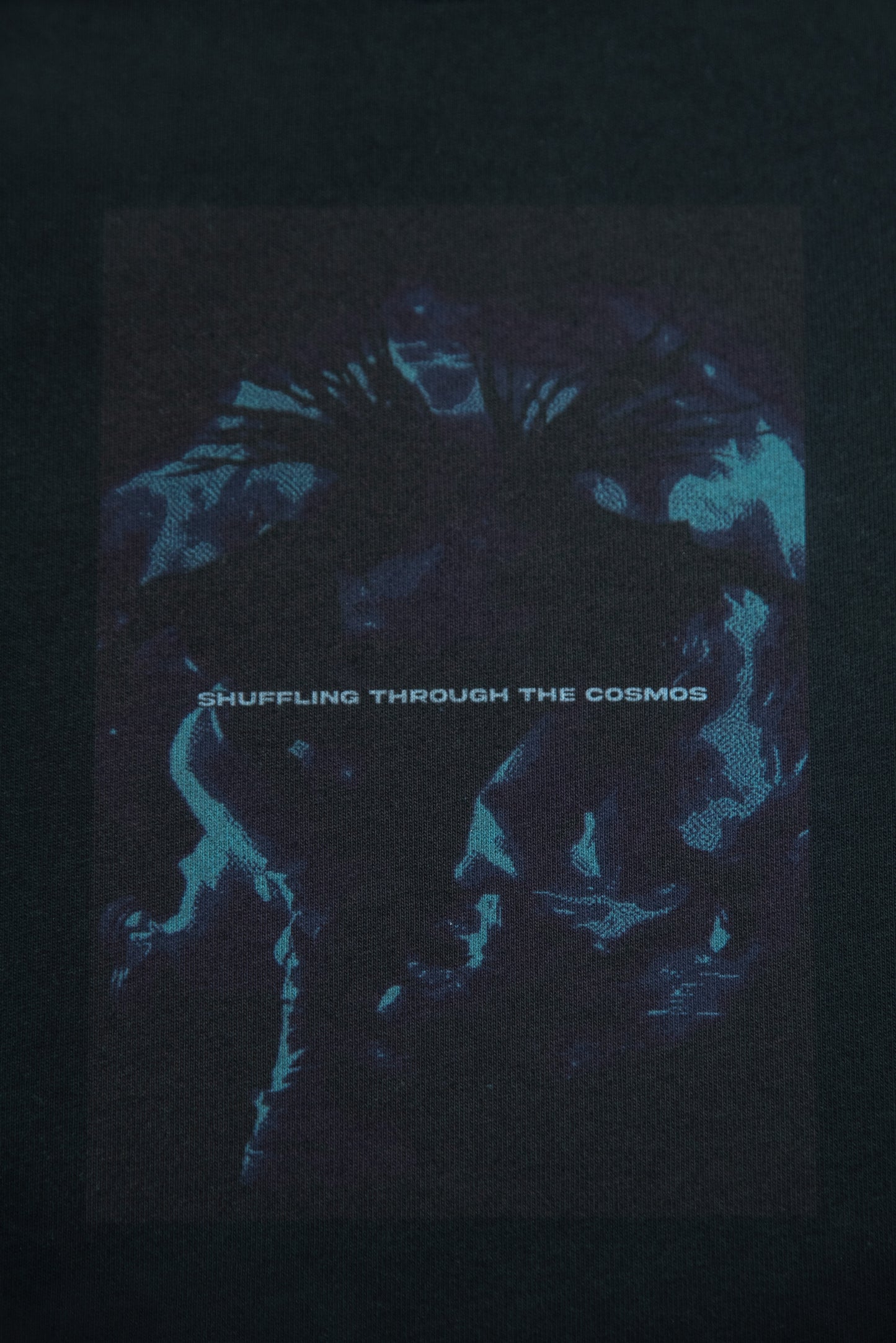 Premium Sweatshirt in Black Shuffling Through The Cosmos