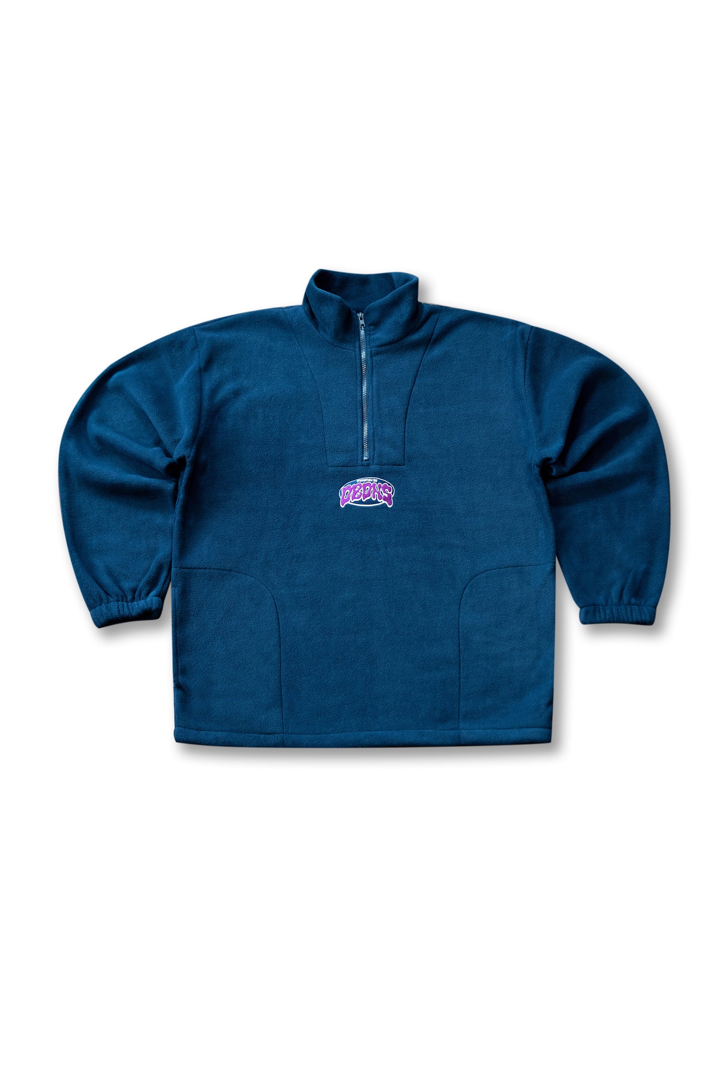 1/4 Zip Fleece in Navy with Melting Embroidered Logo