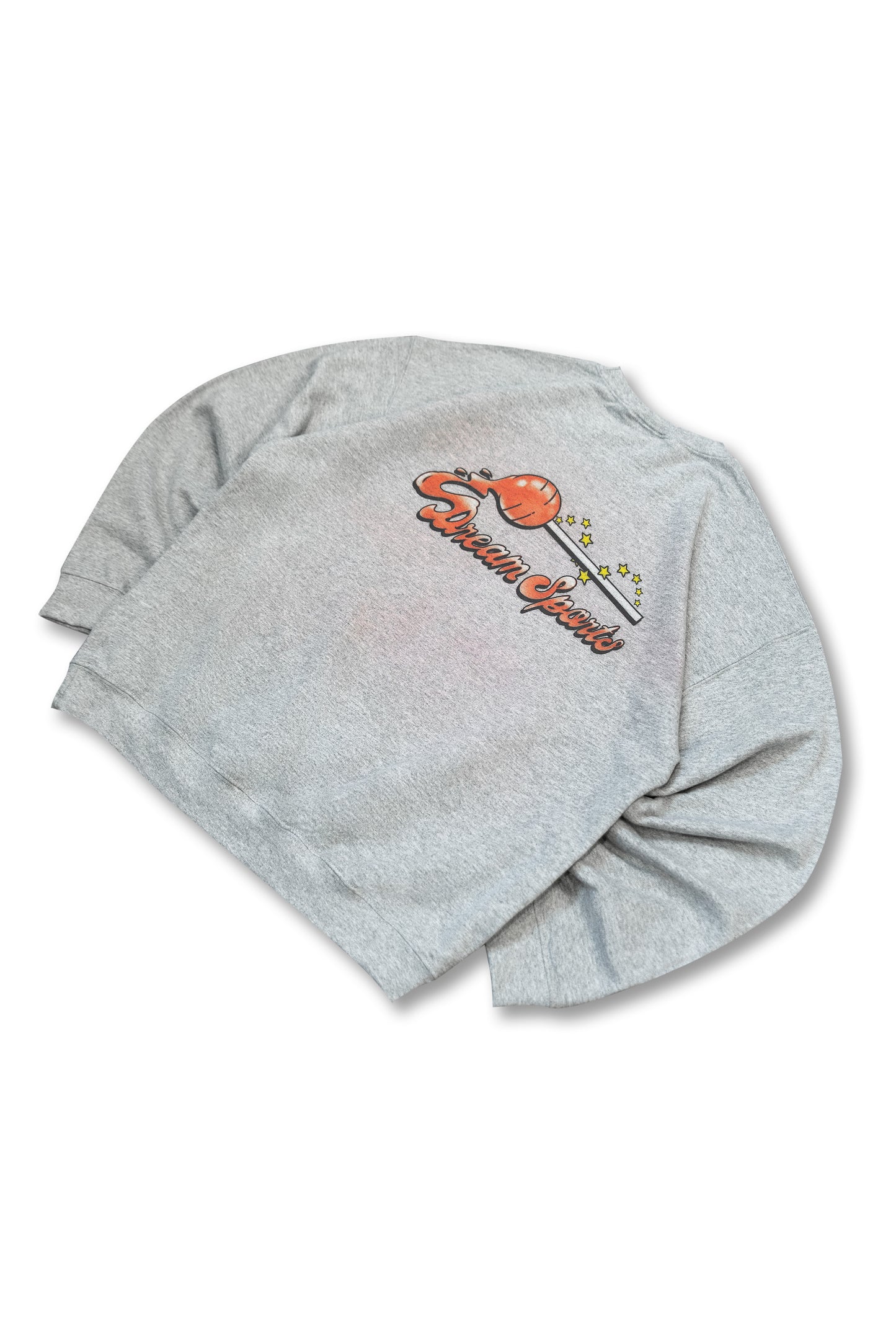 Sweatshirt in Heather Grey with Lollipop Print