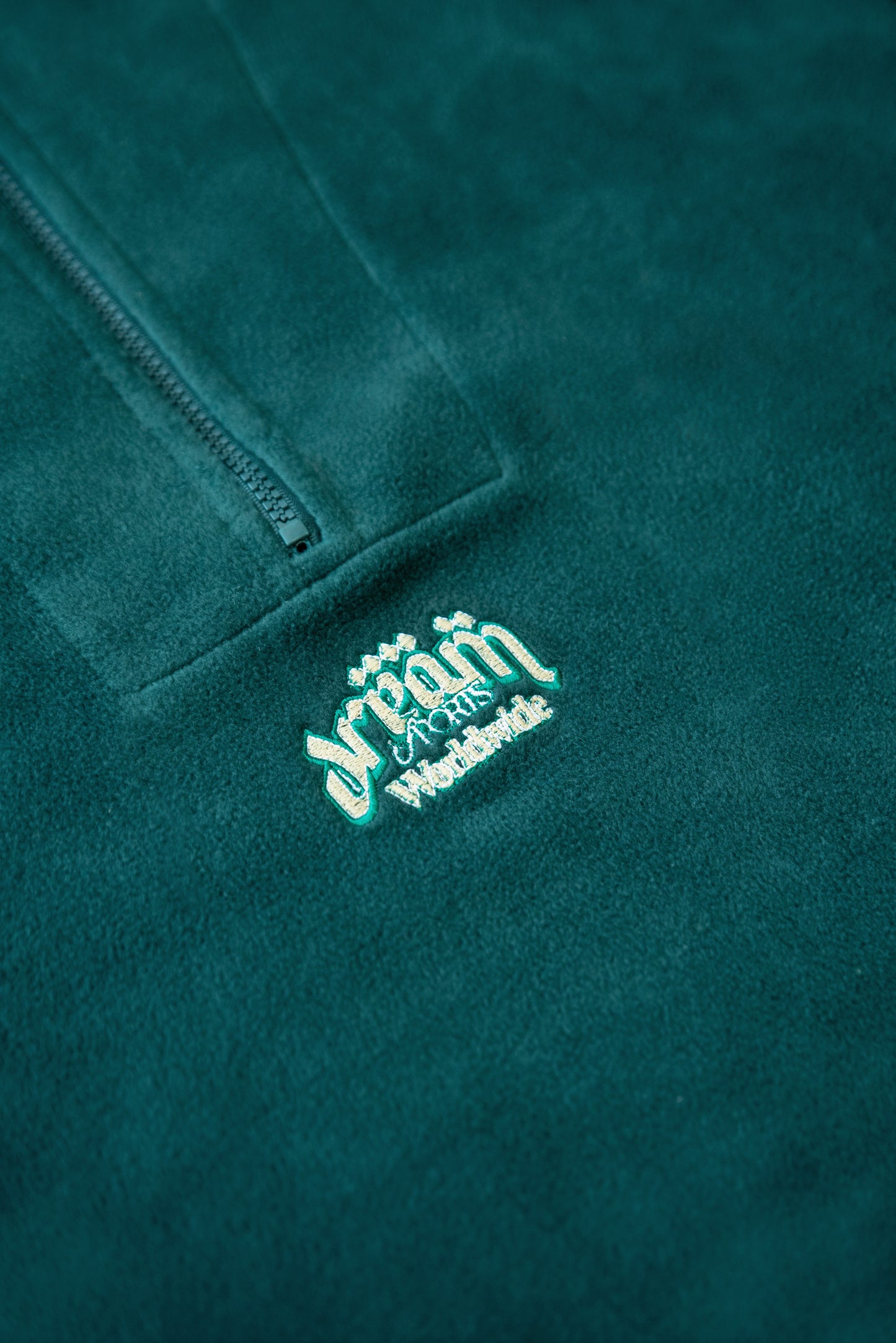 1/4 Zip Fleece in Green with Dream Sports Worldwide