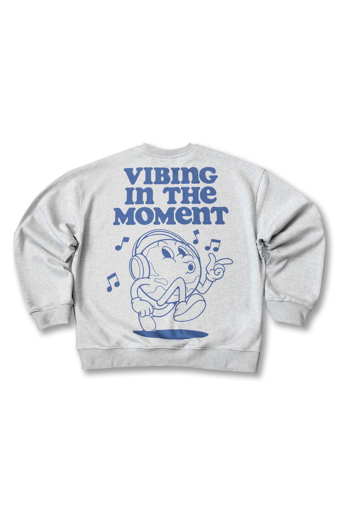 Premium Sweatshirt in Grey Vibing In The Moment Print