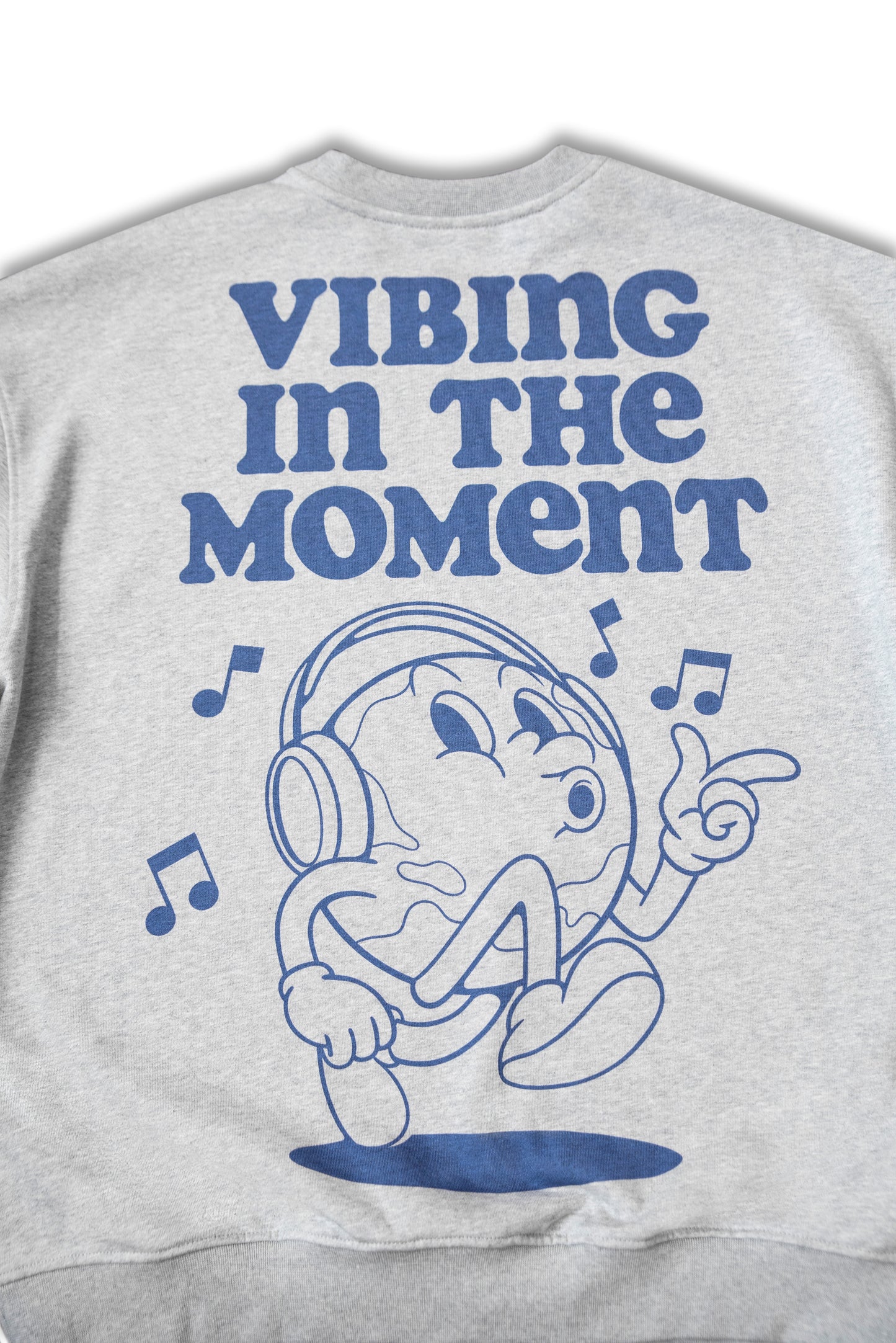 Premium Sweatshirt in Grey Vibing In The Moment Print