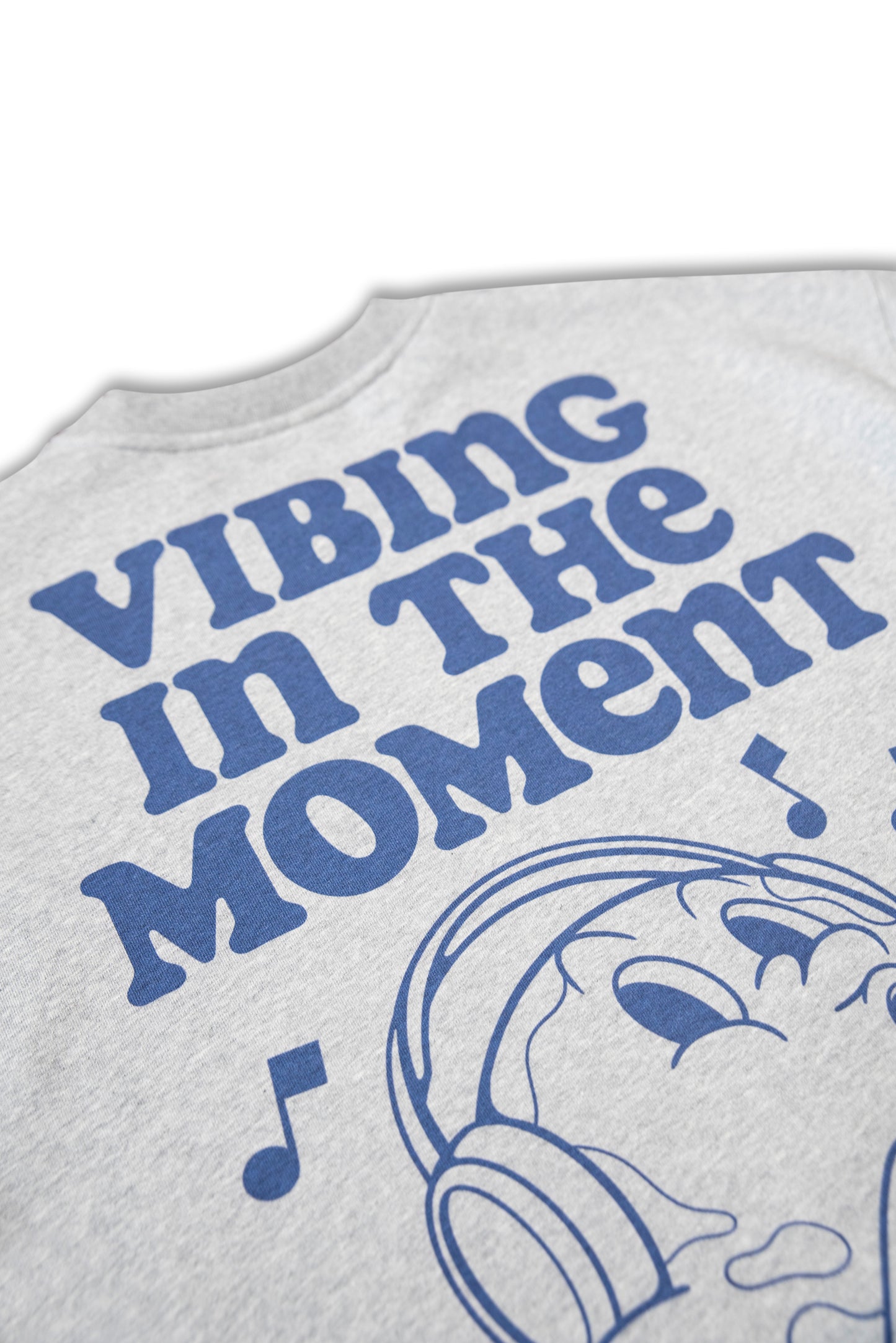 Premium Sweatshirt in Grey Vibing In The Moment Print