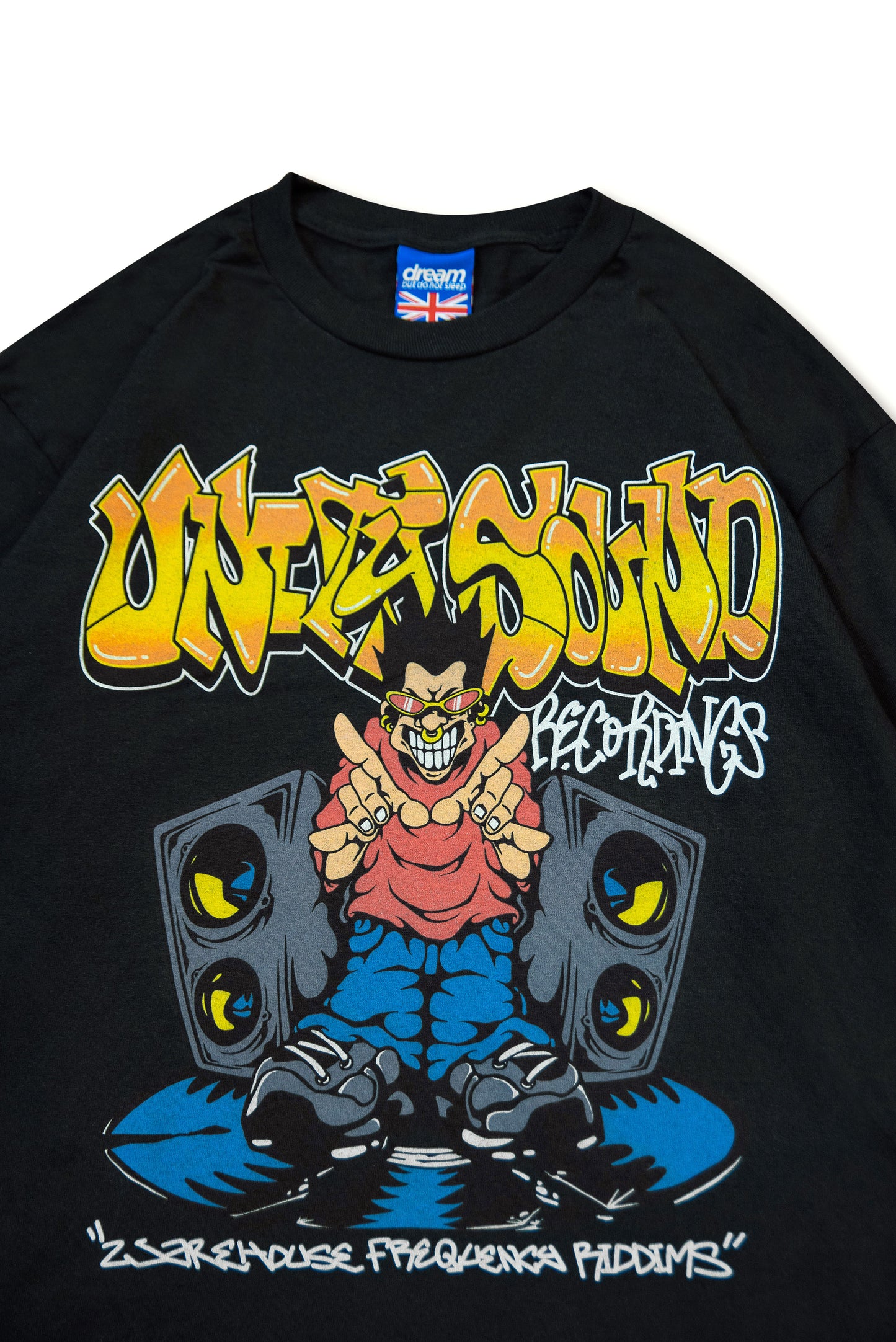 220gsm Black Long Sleeved T-Shirt Unity Sound Recordings