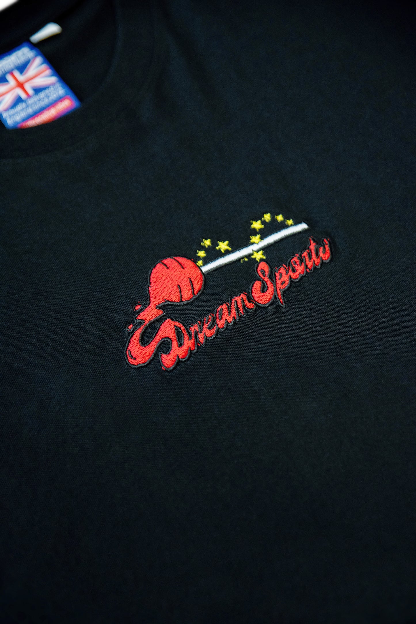 Premium Short Sleeved T-Shirt Black with Lollipop Embroidery