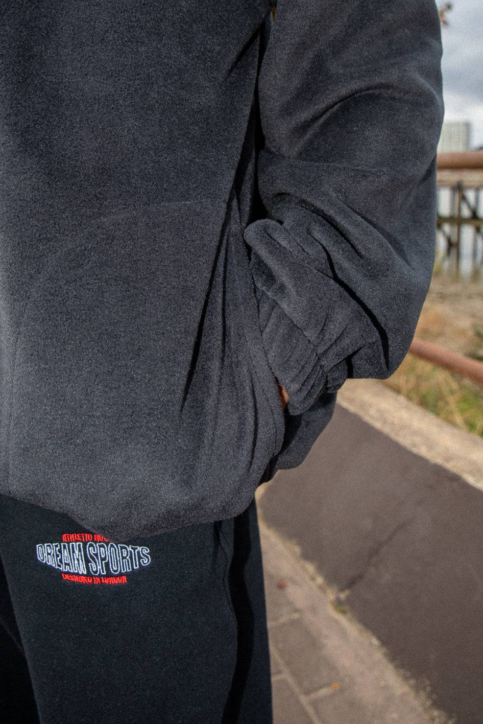 Fleece in Black with Dream Sports Embroidery