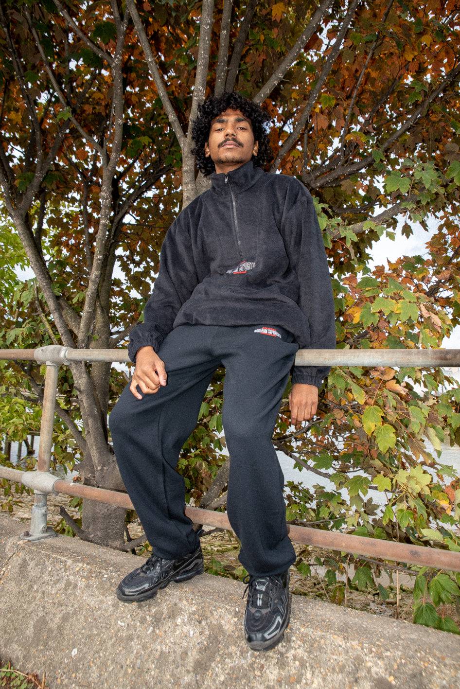 Fleece in Black with Dream Sports Embroidery