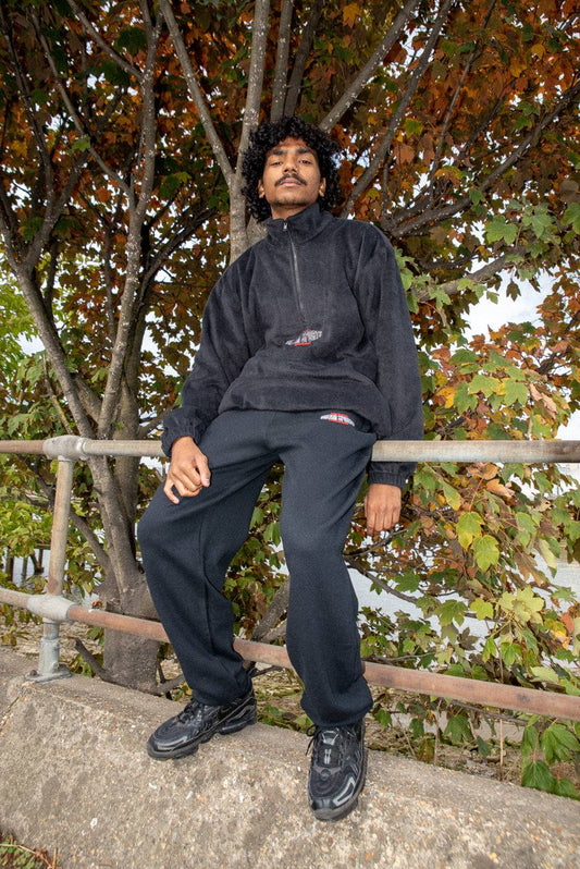 Fleece in Black with Dream Sports Embroidery