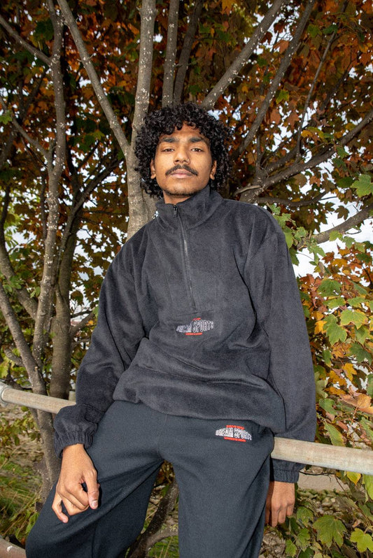 Fleece in Black with Dream Sports Embroidery