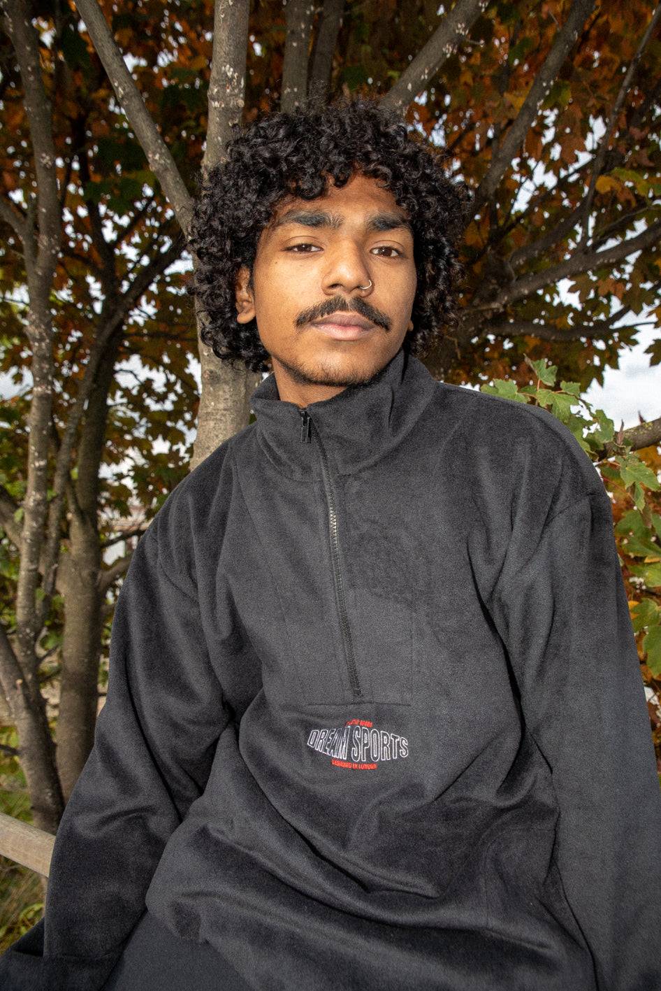 Fleece in Black with Dream Sports Embroidery