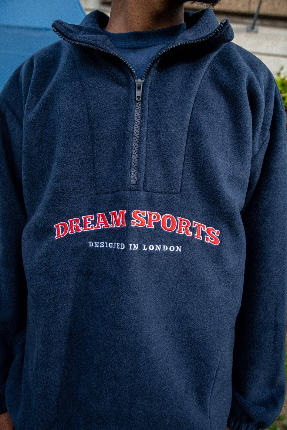 Fleece in Navy with Dream Sports Embroidery - Dreambutdonotsleep