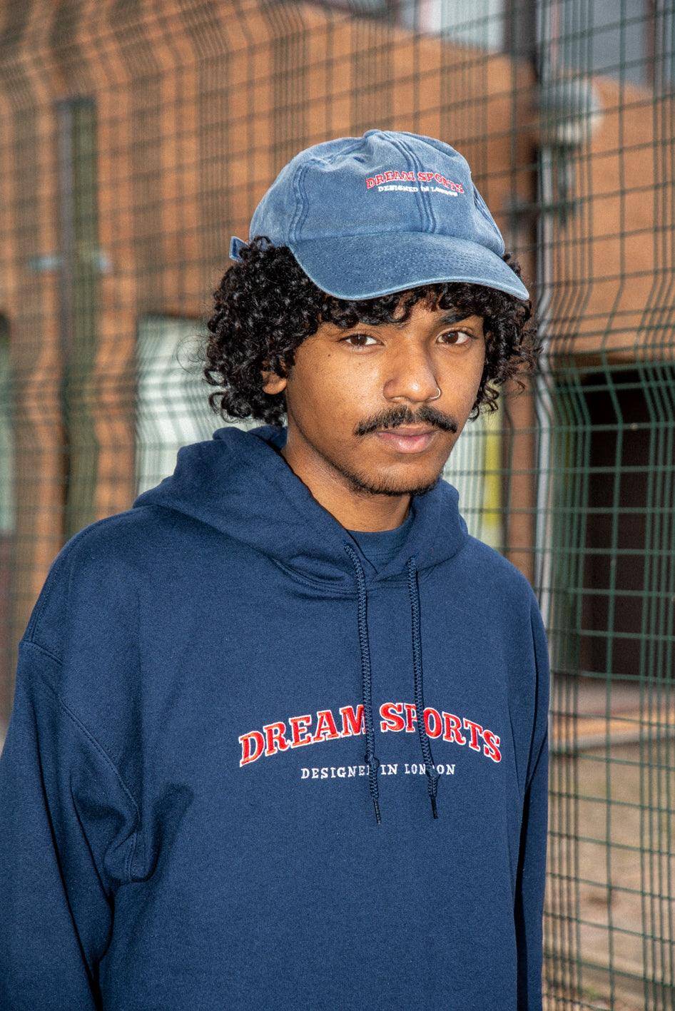 Hoodie in Navy with Dream Sports Embroidery - Dreambutdonotsleep