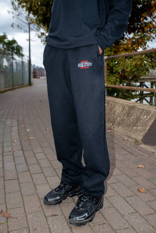 Joggers in Black with Dream Sports Embroidery