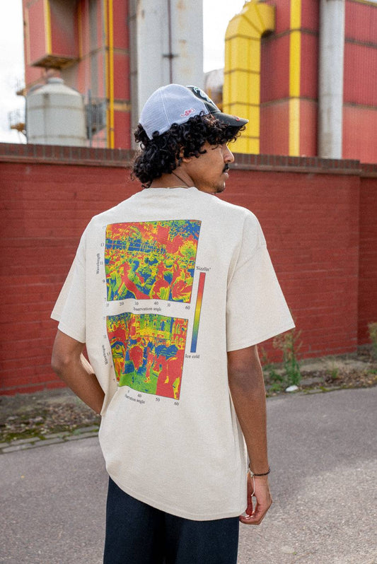 T-Shirt in Sand With Infrared Print