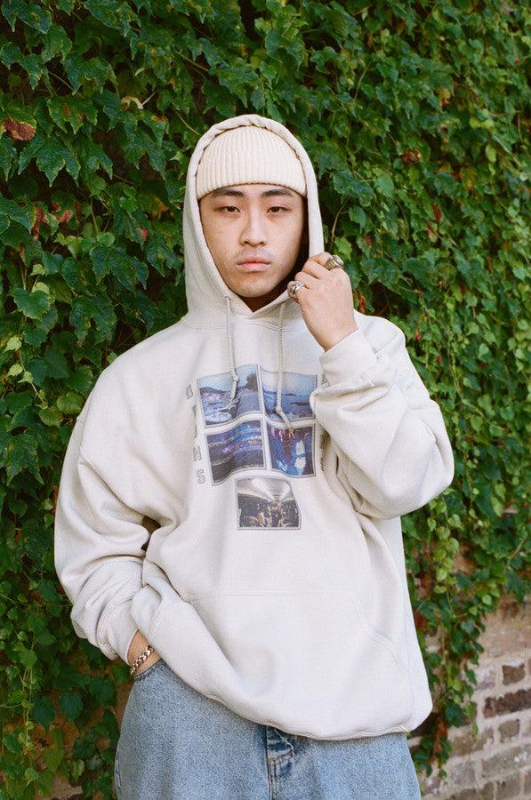 Hoodie in Sand with Croatian Festival Photo Print - Dreambutdonotsleep