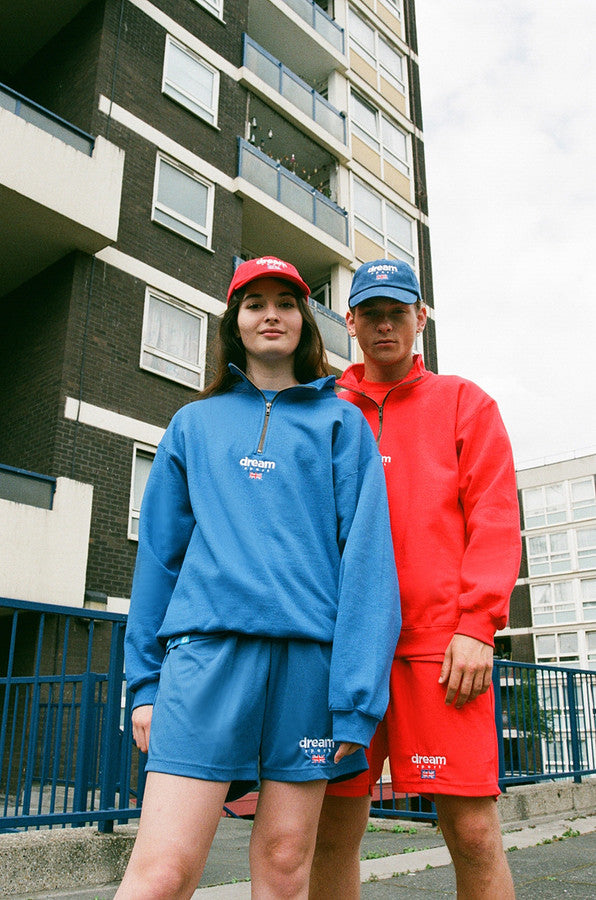 Royal Blue 1-4 zip sweatshirt With Dream Sport Design