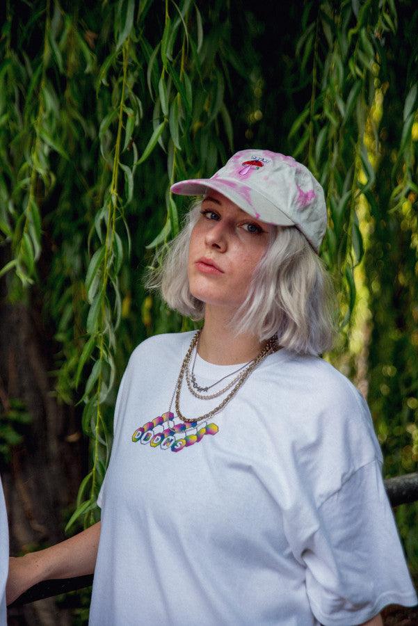 Tshirt in White with Zig-Zag Geometric Logo Print - Dreambutdonotsleep