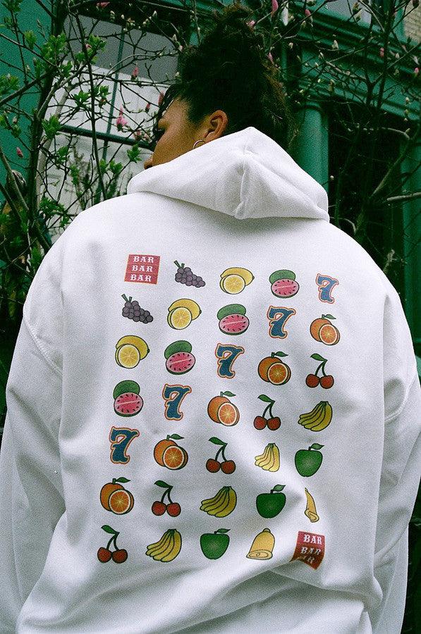 Fruity Casino Slots Design On White Hoodie - Dreambutdonotsleep