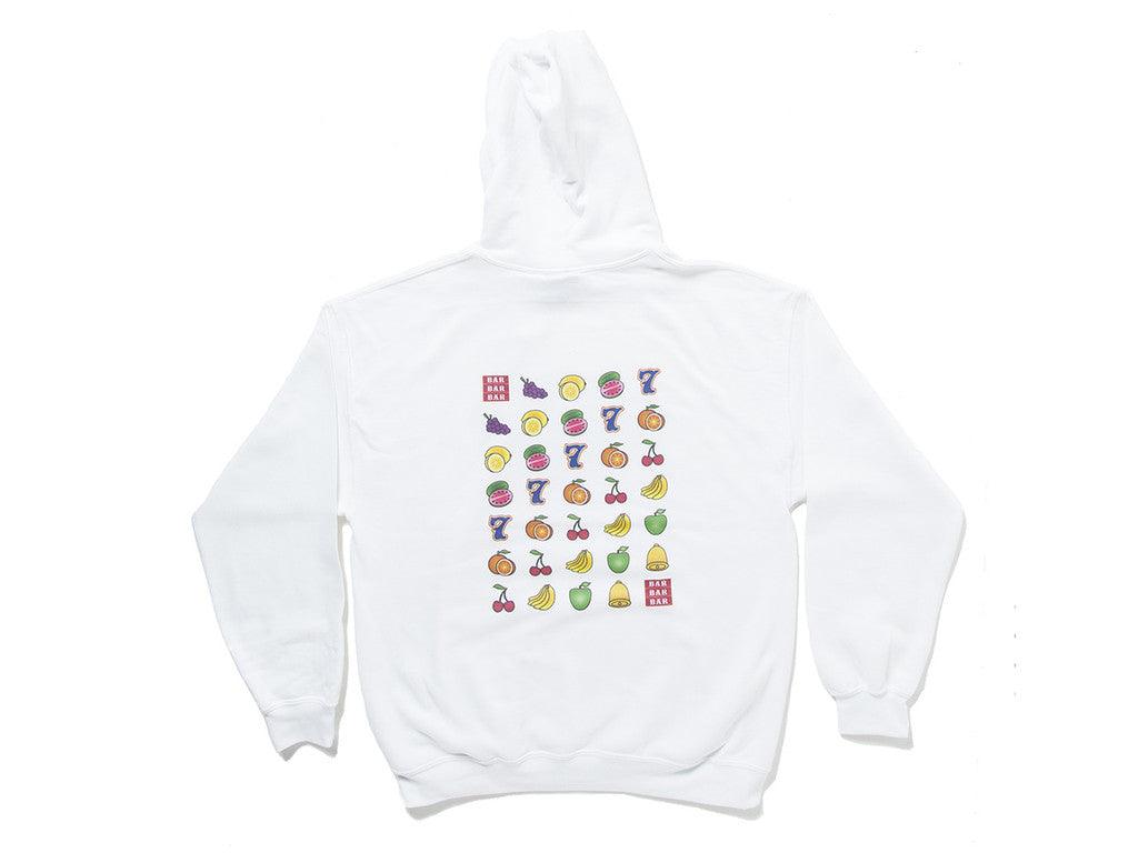 Fruity Casino Slots Design On White Hoodie - Dreambutdonotsleep