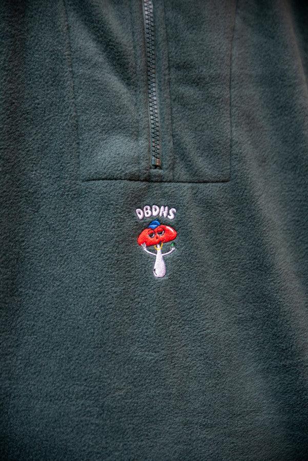 Fleece In Green With Bro Shroom Embroidery - Dreambutdonotsleep