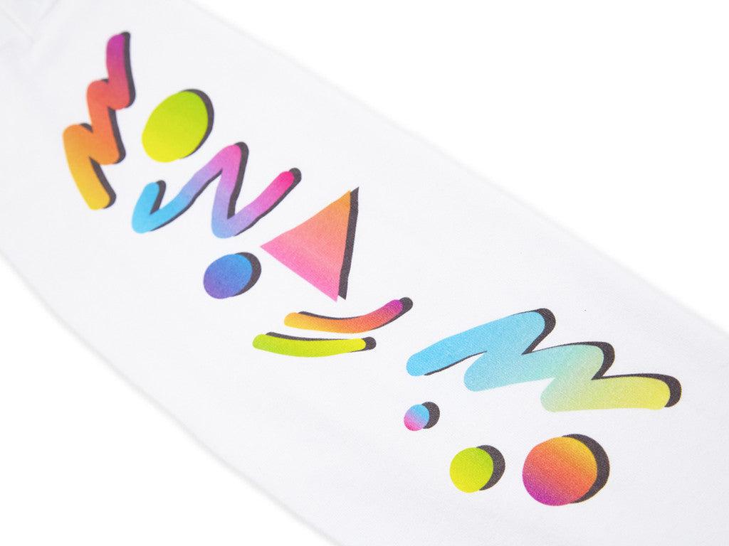 Colourful 90s Gradient Design On White Long Sleeved T-shirt - Dreambutdonotsleep