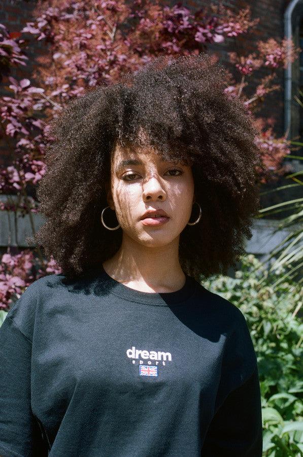 Black T-shirt With Dream Sport Embroidered Logo - Dreambutdonotsleep