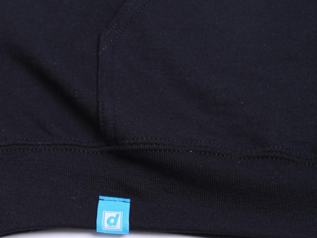 Black Hoodie With Embroidered DBDNS Logo - Dreambutdonotsleep