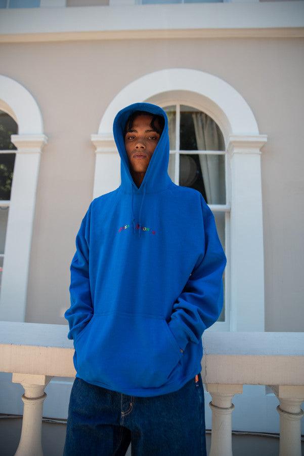 Hoodie in Royal Blue with Dream Sports Embroidery - Dreambutdonotsleep