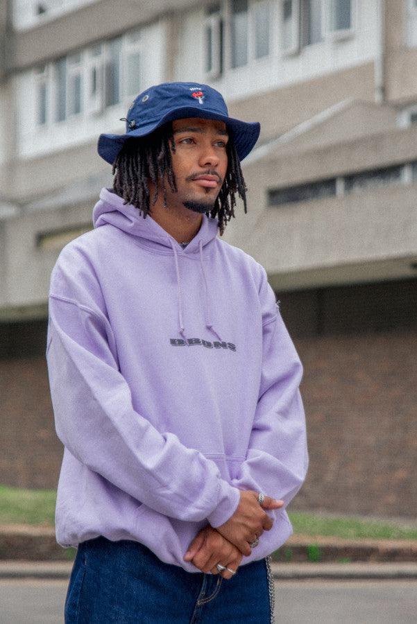 Bucket Hat In Navy With Embroidered Bro Shroom - Dreambutdonotsleep