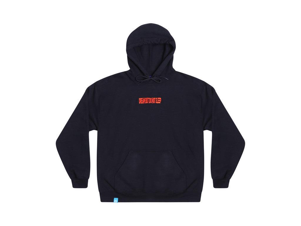 Black Hoodie With Embroidered DBDNS Logo - Dreambutdonotsleep