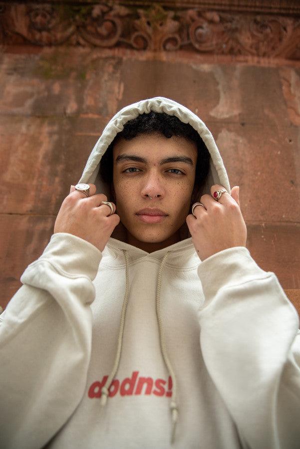 Hoodie in Sand With Go Raving! Print - Dreambutdonotsleep