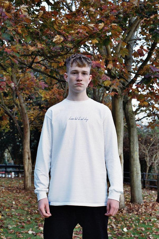 Chinese Dragon Design On A White Long Sleeved T-shirt - Dreambutdonotsleep