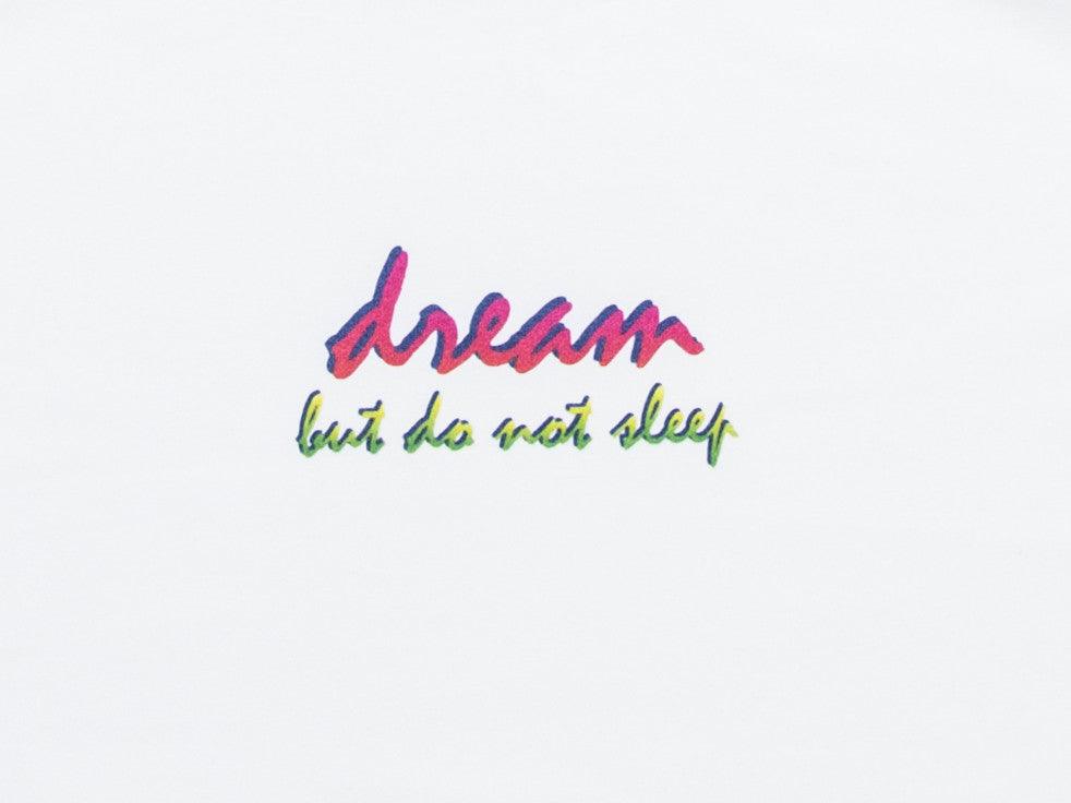 90s Logo Design On White Short Sleeved T-shirt - Dreambutdonotsleep