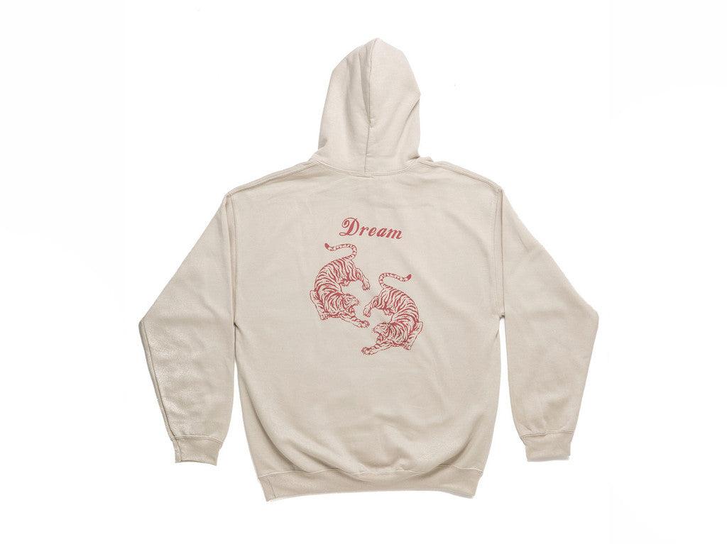 Chinese Tiger Design On Sand Hoodie - Dreambutdonotsleep