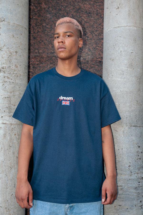 Navy T-shirt With Dream Sports Embroidered Logo - Dreambutdonotsleep