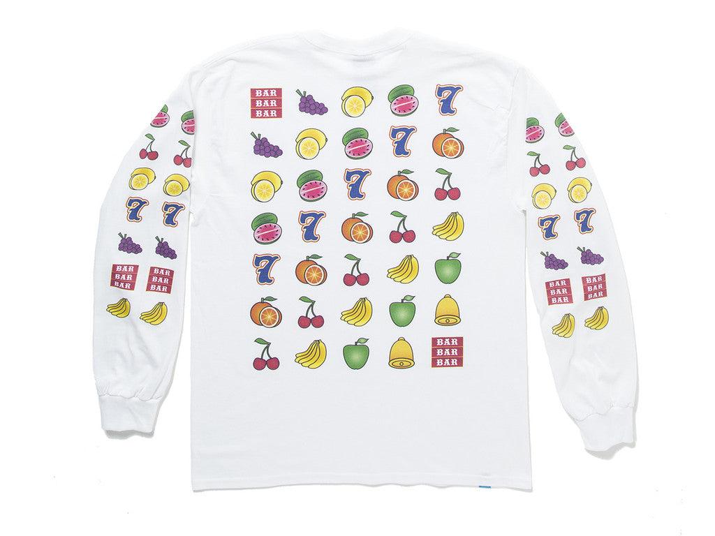Fruity Casino Slots Design On White Long Sleeved T-shirt - Dreambutdonotsleep
