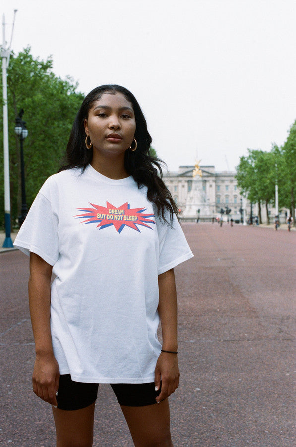 Short Sleeved White T-Shirt with Bargains Galore Print