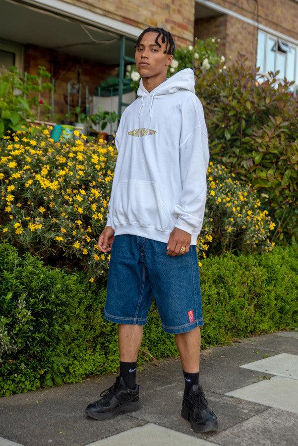 Hoodie in White with Vitamin D Summer Print - Dreambutdonotsleep