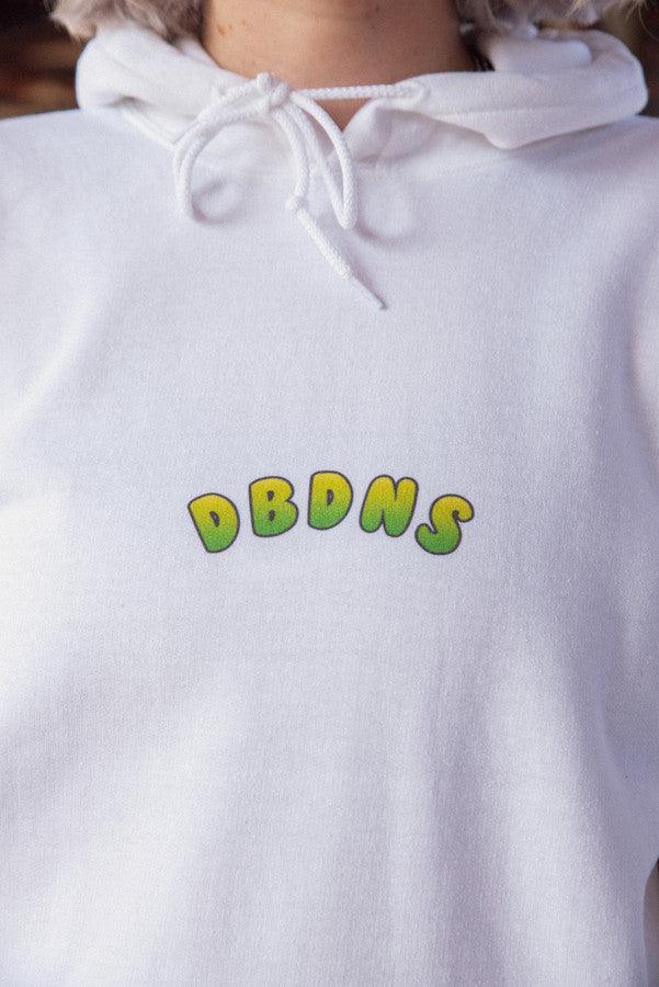 Hoodie in White with Apple Bubble Logo Print - Dreambutdonotsleep