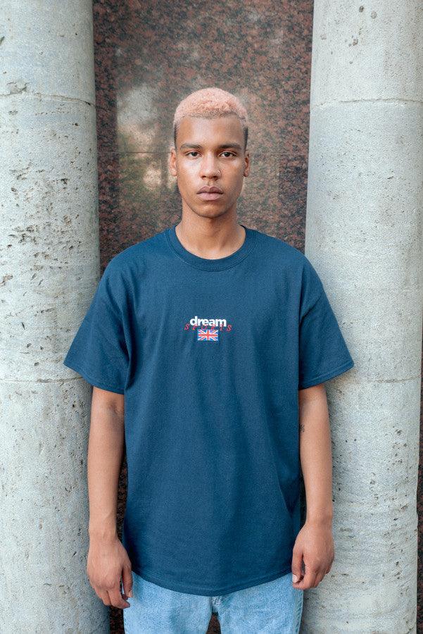 Navy T-shirt With Dream Sports Embroidered Logo - Dreambutdonotsleep